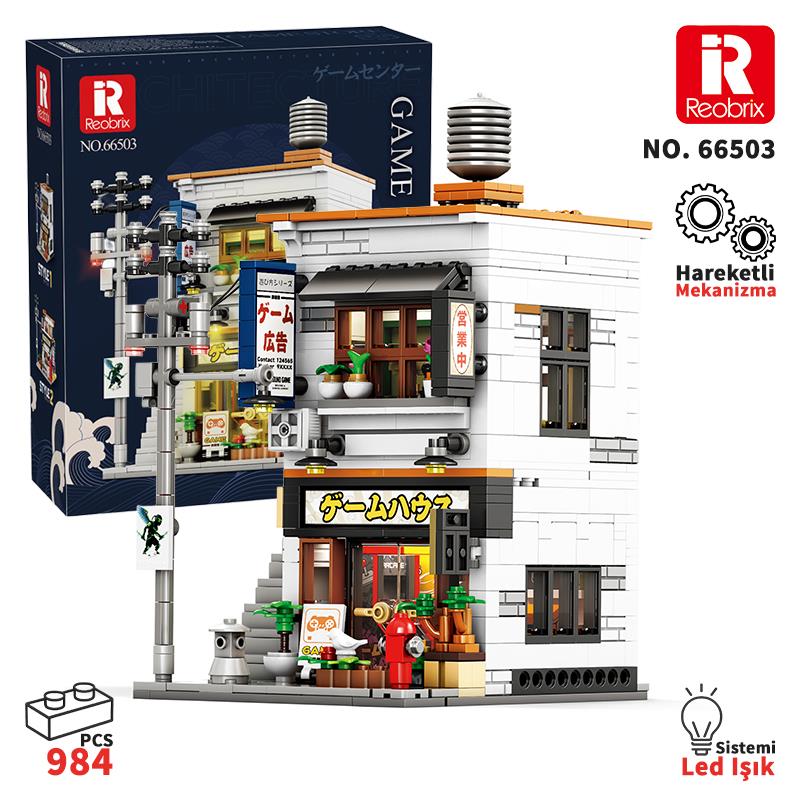 Reobrix 66503 Oyun Mağazası Yaratıcı Yapı Blok Seti Building Blocks (Arcade Game Store) - 984 Parça