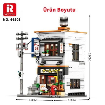 Reobrix 66503 Oyun Mağazası Yaratıcı Yapı Blok Seti Building Blocks (Arcade Game Store) - 984 Parça - Thumbnail