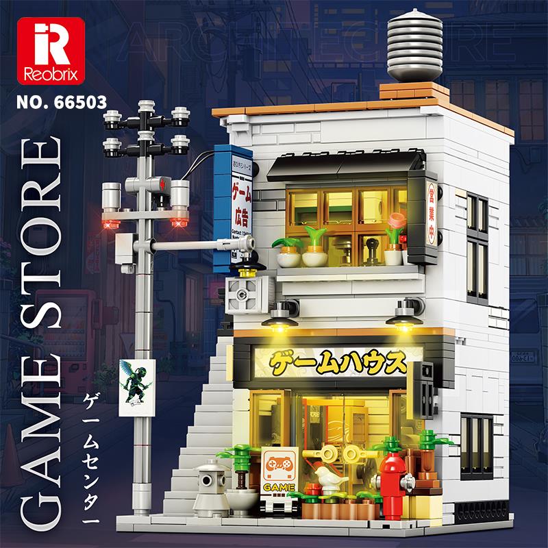 Reobrix 66503 Oyun Mağazası Yaratıcı Yapı Blok Seti Building Blocks (Arcade Game Store) - 984 Parça