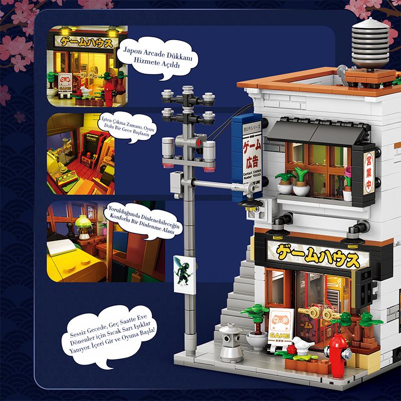 Reobrix 66503 Oyun Mağazası Yaratıcı Yapı Blok Seti Building Blocks (Arcade Game Store) - 984 Parça