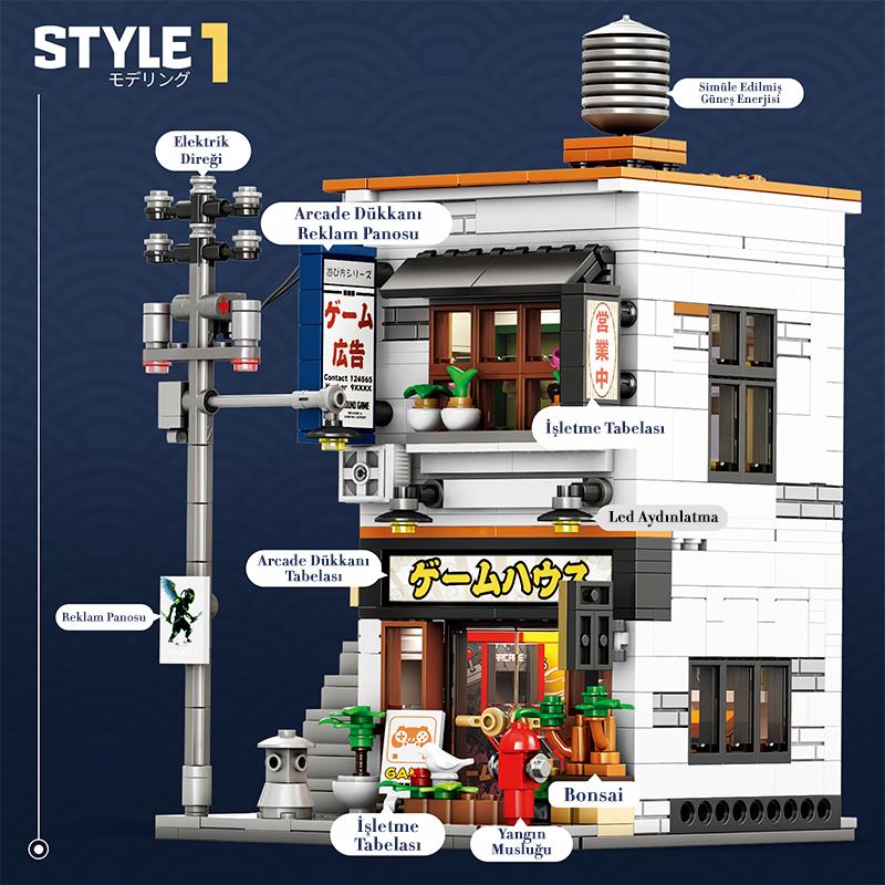Reobrix 66503 Oyun Mağazası Yaratıcı Yapı Blok Seti Building Blocks (Arcade Game Store) - 984 Parça