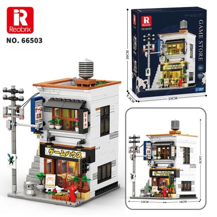 Reobrix 66503 Oyun Mağazası Yaratıcı Yapı Blok Seti Building Blocks (Arcade Game Store) - 984 Parça - Thumbnail