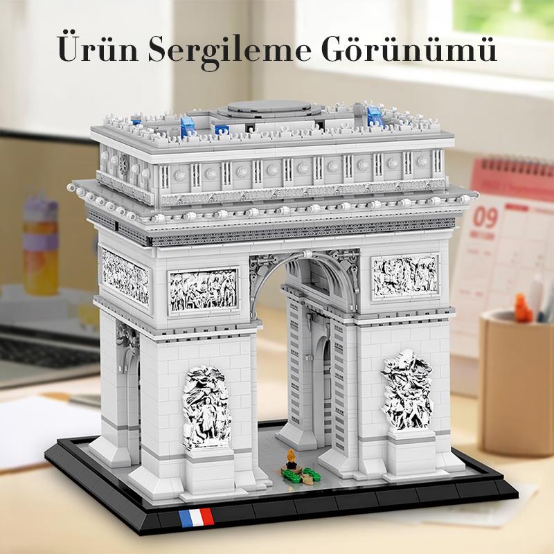 Reobrix 66024 Zafer Takı Yaratıcı Yapı Blok Seti Building Blocks (Arch Of Triumph)- 3718 Parça