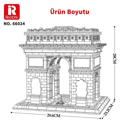 Reobrix 66024 Zafer Takı Yaratıcı Yapı Blok Seti Building Blocks (Arch Of Triumph)- 3718 Parça - Thumbnail