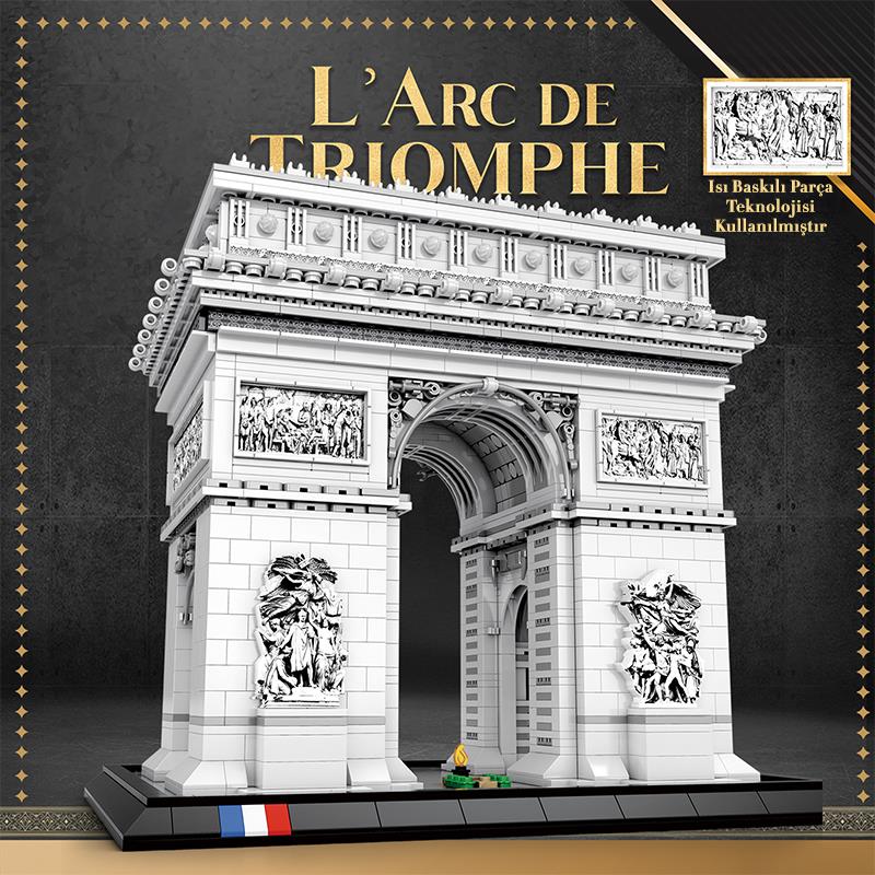 Reobrix 66024 Zafer Takı Yaratıcı Yapı Blok Seti Building Blocks (Arch Of Triumph)- 3718 Parça