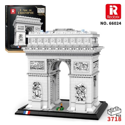 Reobrix - Reobrix 66024 Zafer Takı Yaratıcı Yapı Blok Seti Building Blocks (Arch Of Triumph)- 3718 Parça