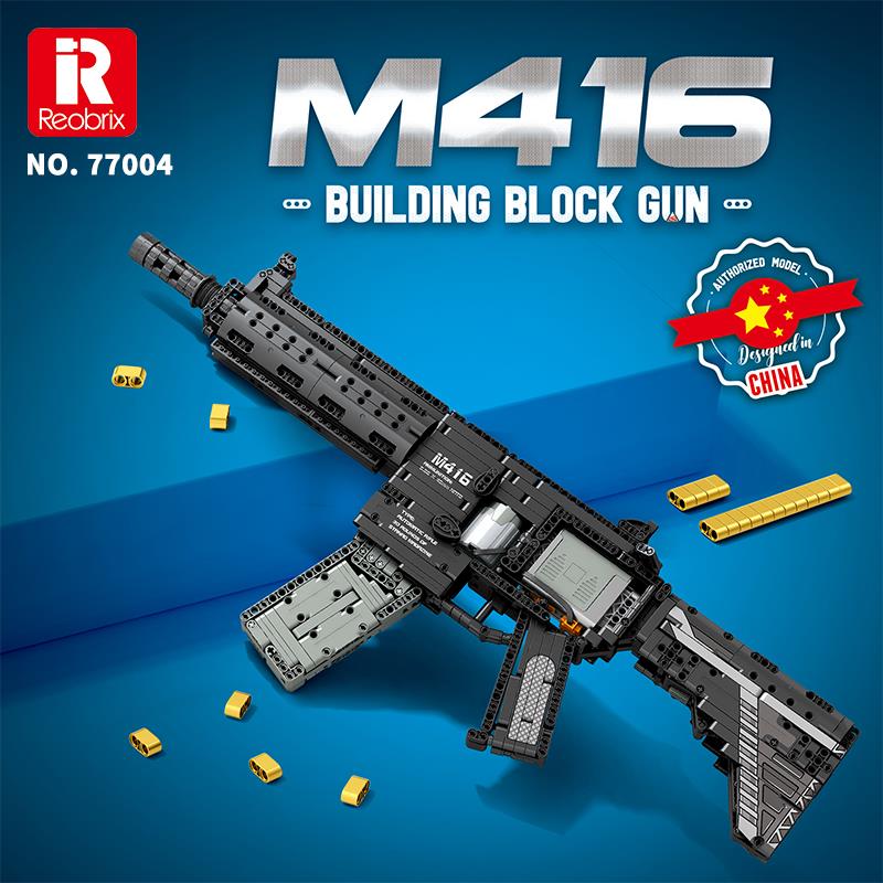 Reobrix 77004 M416 Assault Rifle Motorlu Yaratıcı Yapı Blok Seti Building Blocks - 1101 Parça