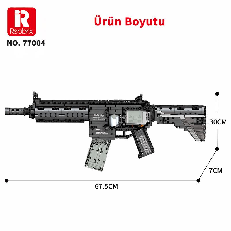 Reobrix 77004 M416 Assault Rifle Motorlu Yaratıcı Yapı Blok Seti Building Blocks - 1101 Parça