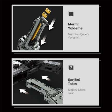 Reobrix 77004 M416 Assault Rifle Motorlu Yaratıcı Yapı Blok Seti Building Blocks - 1101 Parça - Thumbnail