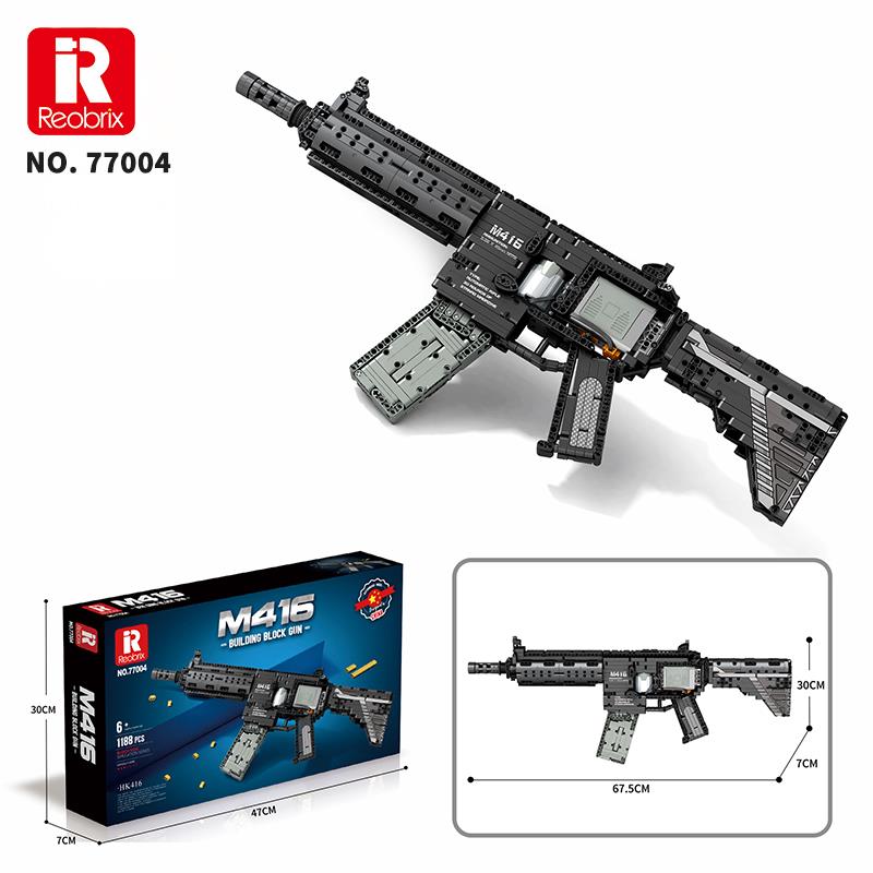Reobrix 77004 M416 Assault Rifle Motorlu Yaratıcı Yapı Blok Seti Building Blocks - 1101 Parça