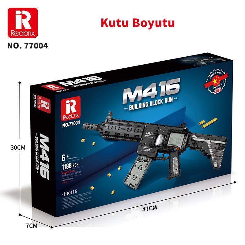Reobrix 77004 M416 Assault Rifle Motorlu Yaratıcı Yapı Blok Seti Building Blocks - 1101 Parça
