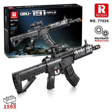 Reobrix - Reobrix 77024 Saldırı Tüfeği QBU-191 Yaratıcı Yapı Blok Seti Building Blocks (Assault Rifle QBU-191)- 1593 Parça
