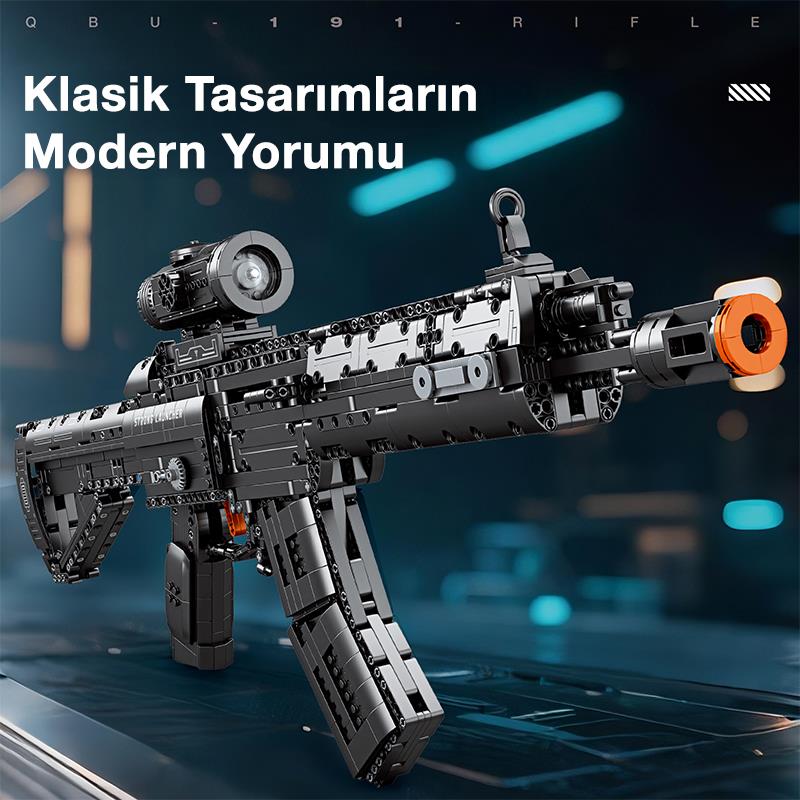 Reobrix 77024 Saldırı Tüfeği QBU-191 Yaratıcı Yapı Blok Seti Building Blocks (Assault Rifle QBU-191)- 1593 Parça