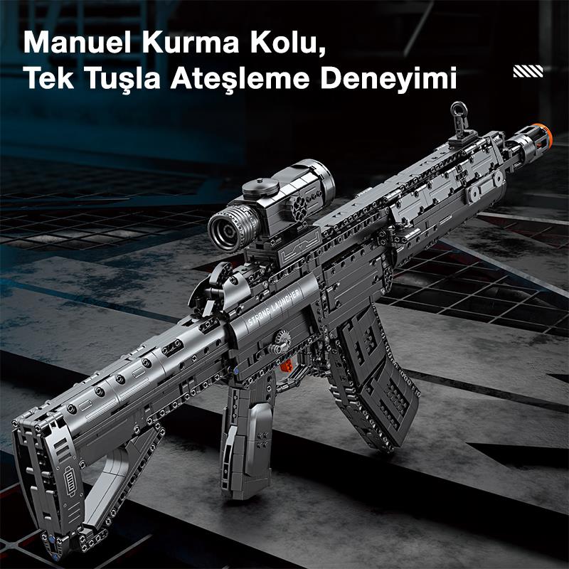 Reobrix 77024 Saldırı Tüfeği QBU-191 Yaratıcı Yapı Blok Seti Building Blocks (Assault Rifle QBU-191)- 1593 Parça