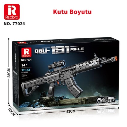 Reobrix 77024 Saldırı Tüfeği QBU-191 Yaratıcı Yapı Blok Seti Building Blocks (Assault Rifle QBU-191)- 1593 Parça - Thumbnail