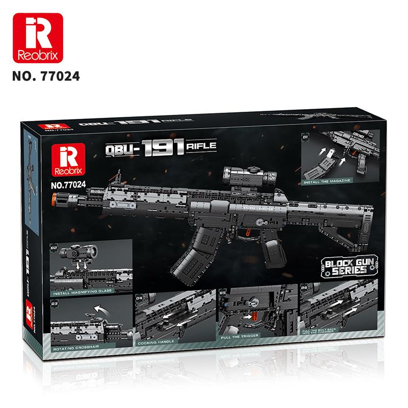 Reobrix 77024 Saldırı Tüfeği QBU-191 Yaratıcı Yapı Blok Seti Building Blocks (Assault Rifle QBU-191)- 1593 Parça