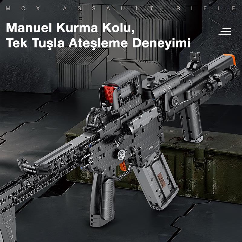 Reobrix 77025 MCX Saldırı Tüfeği Yaratıcı Yapı Blok Seti Building Blocks (Assault Rifle) -1589 Parça