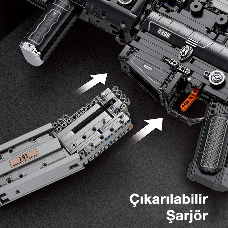 Reobrix 77025 MCX Saldırı Tüfeği Yaratıcı Yapı Blok Seti Building Blocks (Assault Rifle) -1589 Parça