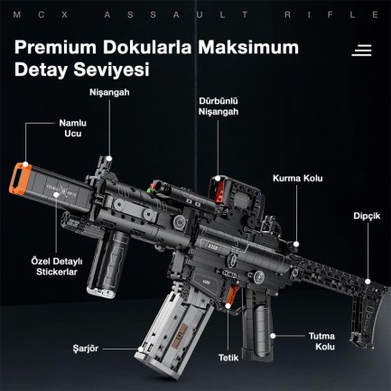 Reobrix 77025 MCX Saldırı Tüfeği Yaratıcı Yapı Blok Seti Building Blocks (Assault Rifle) -1589 Parça - Thumbnail