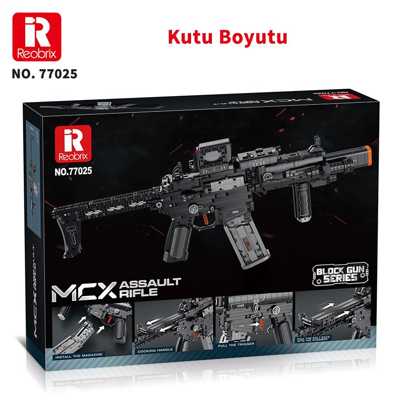 Reobrix 77025 MCX Saldırı Tüfeği Yaratıcı Yapı Blok Seti Building Blocks (Assault Rifle) -1589 Parça