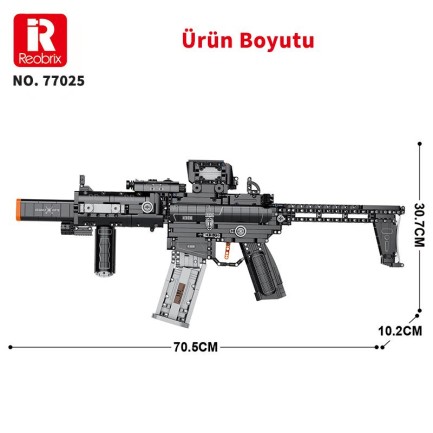Reobrix 77025 MCX Saldırı Tüfeği Yaratıcı Yapı Blok Seti Building Blocks (Assault Rifle) -1589 Parça - Thumbnail