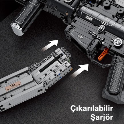Reobrix 77025 MCX Saldırı Tüfeği Yaratıcı Yapı Blok Seti Building Blocks (Assault Rifle) -1589 Parça - Thumbnail