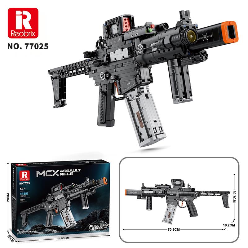 Reobrix 77025 MCX Saldırı Tüfeği Yaratıcı Yapı Blok Seti Building Blocks (Assault Rifle) -1589 Parça
