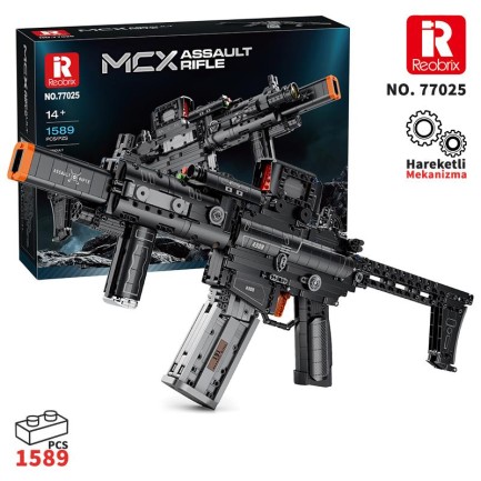 Reobrix - Reobrix 77025 MCX Saldırı Tüfeği Yaratıcı Yapı Blok Seti Building Blocks (Assault Rifle) -1589 Parça