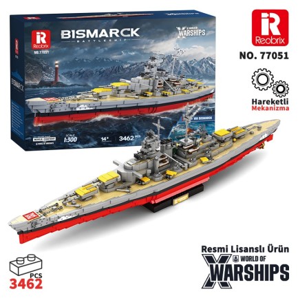 Reobrix - Reobrix Battleship Bismarck 77051 Brick Yapım Seti