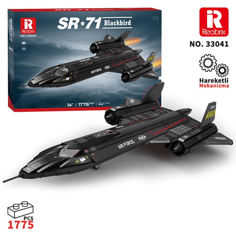 Reobrix 33041 SR-71 Blackbird Yapı Blok Seti Building Blocks - 1733 Parça