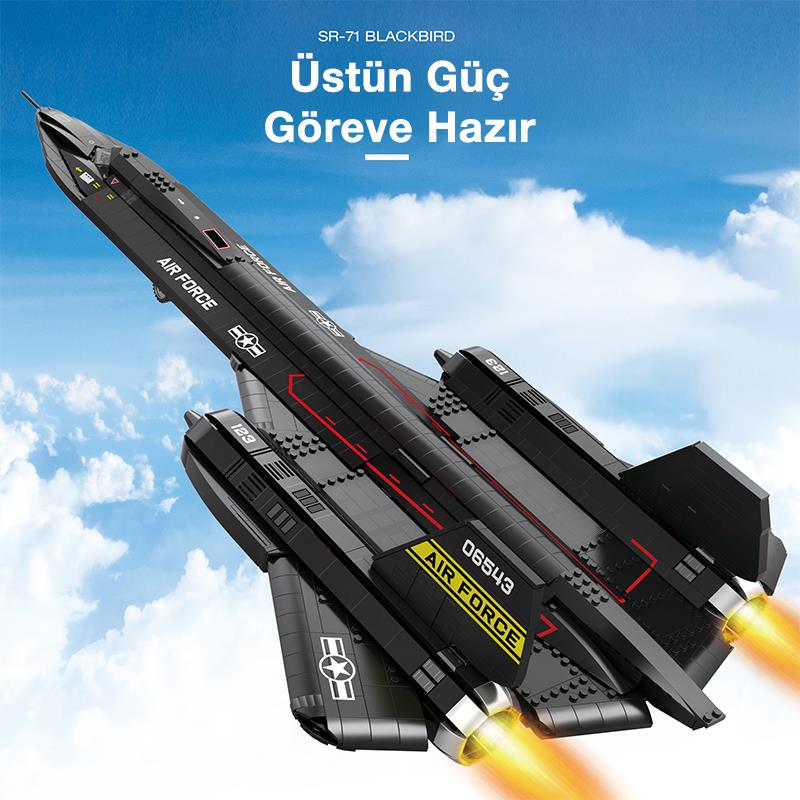 Reobrix 33041 SR-71 Blackbird Yapı Blok Seti Building Blocks - 1733 Parça