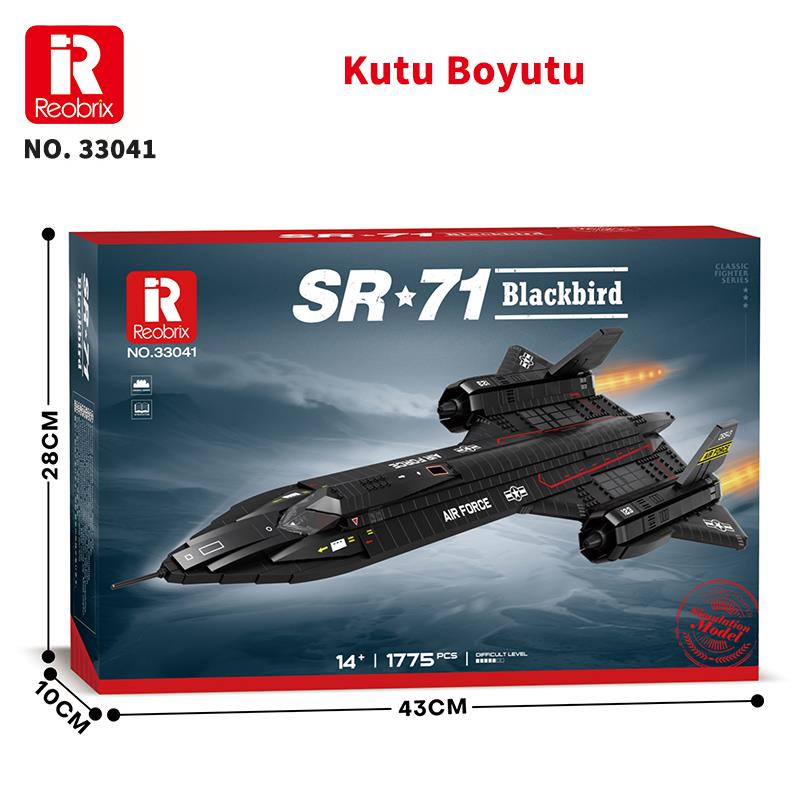 Reobrix 33041 SR-71 Blackbird Yapı Blok Seti Building Blocks - 1733 Parça