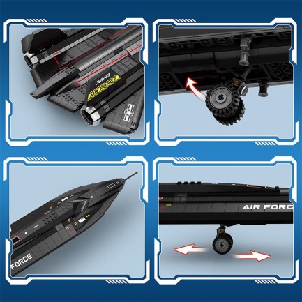 Reobrix 33041 SR-71 Blackbird Yapı Blok Seti Building Blocks - 1733 Parça - Thumbnail