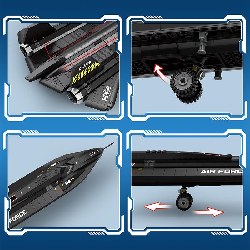 Reobrix 33041 SR-71 Blackbird Yapı Blok Seti Building Blocks - 1733 Parça