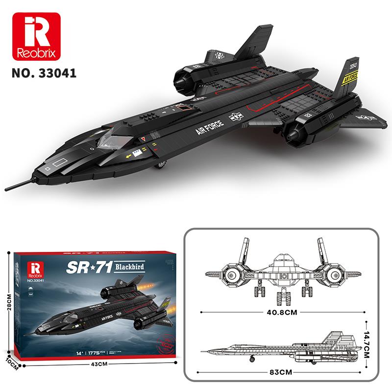 Reobrix 33041 SR-71 Blackbird Yapı Blok Seti Building Blocks - 1733 Parça