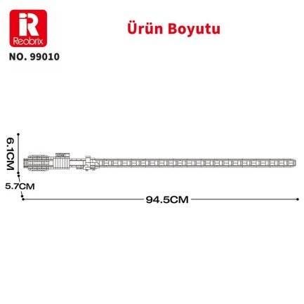 Reobrix 99010 Işın Kılıcı Mavi Yaratıcı Yapı Blok Seti Building Blocks (Lightsaber) - 629 Parça - Thumbnail