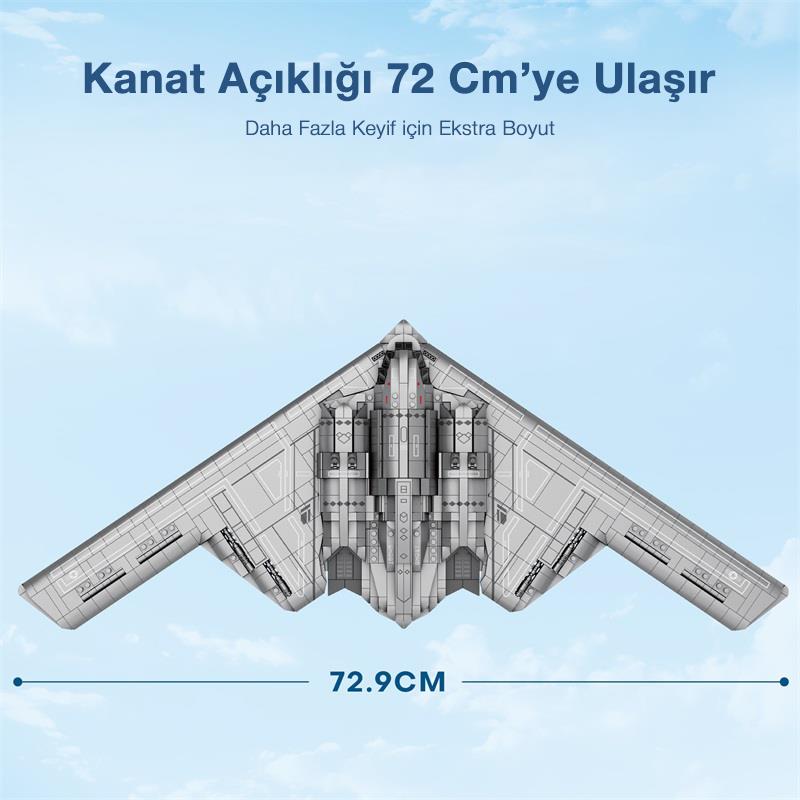 Reobrix 33038 B2 Bombardıman Uçağı Yaratıcı Yapı Blok Seti Building Blocks (B2 Bomber)- 1977 Parça