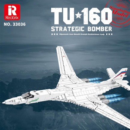 Reobrix 33036 Sovyet TU-160 Strateji Bombardıman Jet Uçağı Yaratıcı Yapı Blok Seti (TU-160 Strategic Bomber Aircraft) - 1598 Parça - Thumbnail