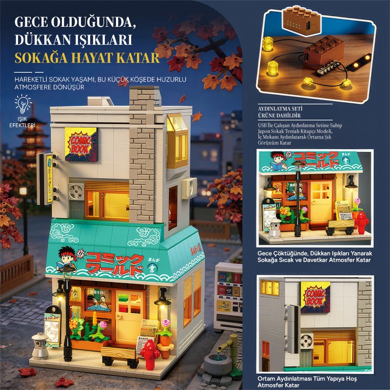 Reobrix Bookstore 66505 Brick Yapım Seti