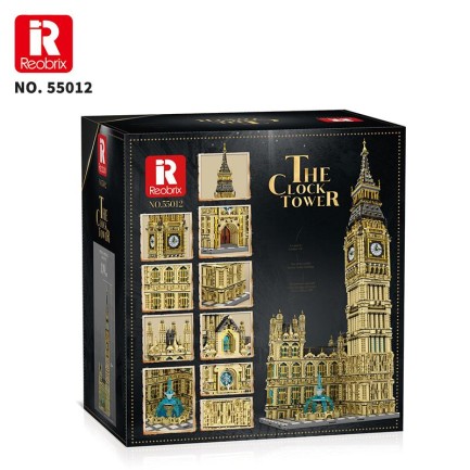Reobrix 55012 Saat Kulesi Big Ben Yaratıcı Yapı Blok Seti Building Blocks (The Clock Tower)-13825Parça - Thumbnail
