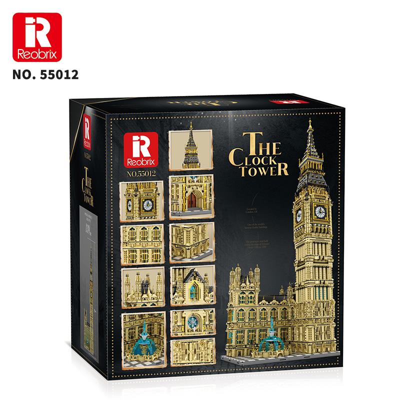 Reobrix 55012 Saat Kulesi Big Ben Yaratıcı Yapı Blok Seti Building Blocks (The Clock Tower)-13825Parça