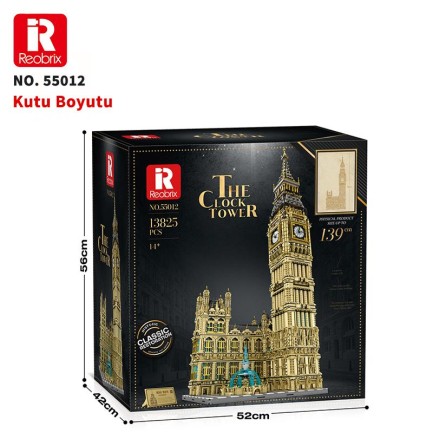 Reobrix 55012 Saat Kulesi Big Ben Yaratıcı Yapı Blok Seti Building Blocks (The Clock Tower)-13825Parça - Thumbnail
