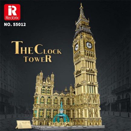 Reobrix 55012 Saat Kulesi Big Ben Yaratıcı Yapı Blok Seti Building Blocks (The Clock Tower)-13825Parça - Thumbnail