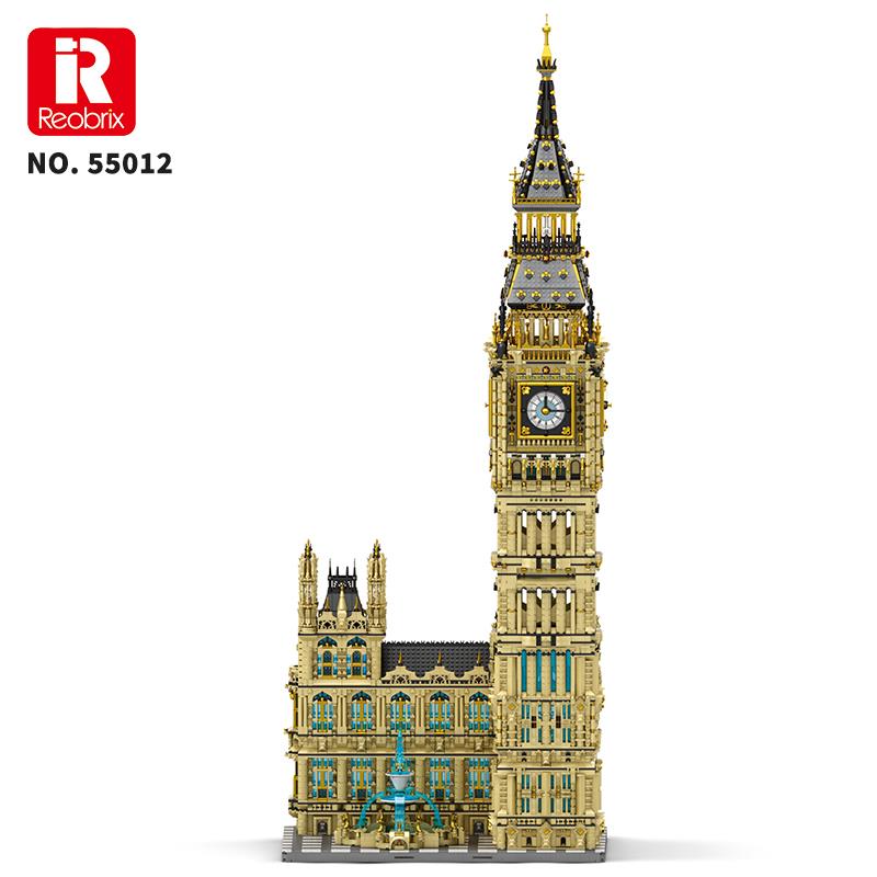 Reobrix 55012 Saat Kulesi Big Ben Yaratıcı Yapı Blok Seti Building Blocks (The Clock Tower)-13825Parça