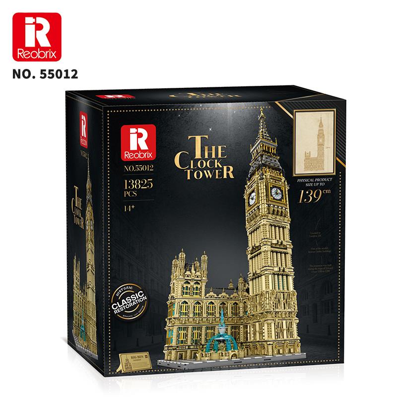 Reobrix 55012 Saat Kulesi Big Ben Yaratıcı Yapı Blok Seti Building Blocks (The Clock Tower)-13825Parça