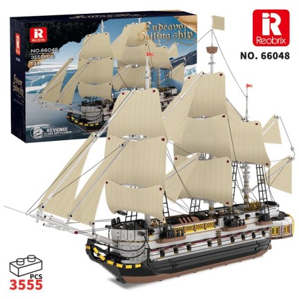 Reobrix - Reobrix Technic 66048 İngiliz Kraliyet Donanması Gemisi Yaratıcı Yapı Blok Seti (Endea Vor Sailing Ship) - 3555 Parça