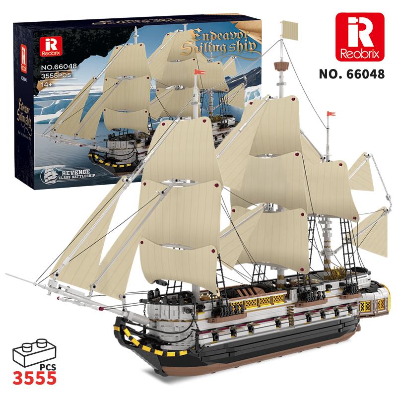 Reobrix Technic 66048 İngiliz Kraliyet Donanması Gemisi Yaratıcı Yapı Blok Seti (Endea Vor Sailing Ship) - 3555 Parça
