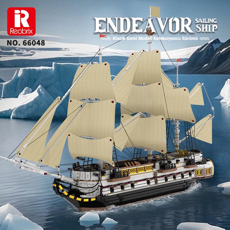 Reobrix Technic 66048 İngiliz Kraliyet Donanması Gemisi Yaratıcı Yapı Blok Seti (Endea Vor Sailing Ship) - 3555 Parça