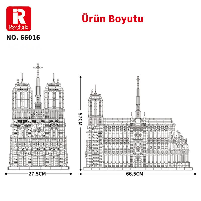 Reobrix 66016 Notre Dame Katedrali Yaratıcı Yapı Blok Seti Building Blocks (Cathedral Of Notre Dame)- 8315Parça