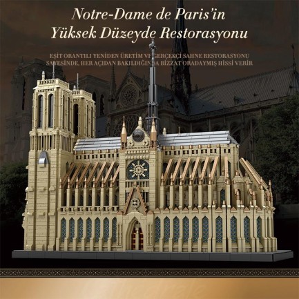 Reobrix 66016 Notre Dame Katedrali Yaratıcı Yapı Blok Seti Building Blocks (Cathedral Of Notre Dame)- 8315Parça - Thumbnail